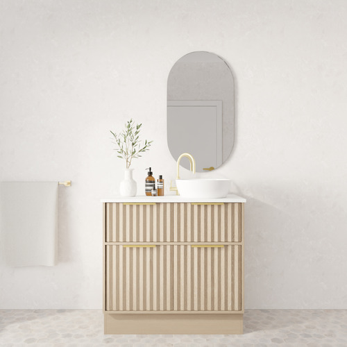 Salamander 900mm Freestanding Single Vanity with Solid Surface Countertop