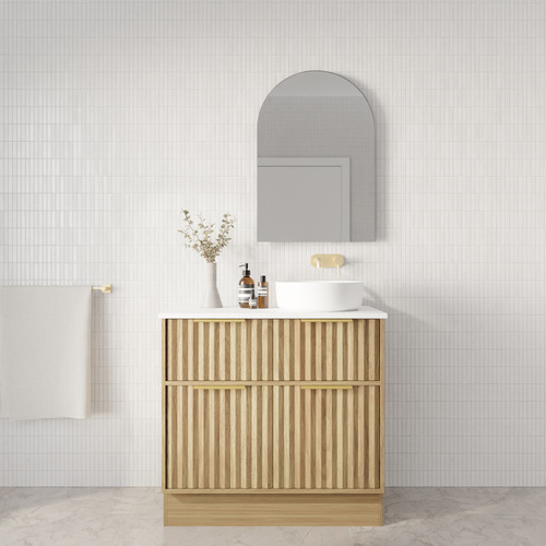 Salamander 900mm Freestanding Single Vanity with Solid Surface Countertop