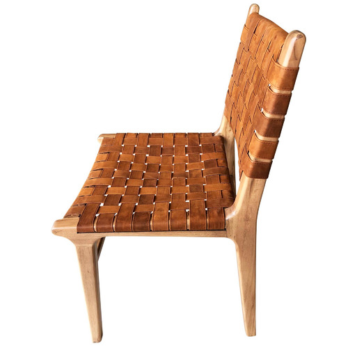 Avalon Home Tan Oceanic Leather Strap Dining Chair & Reviews Temple
