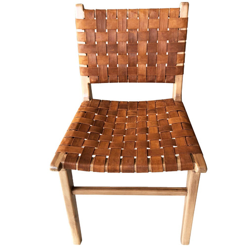 Avalon Home Tan Oceanic Leather Strap Dining Chair & Reviews Temple