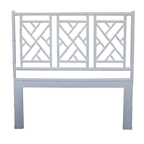 White Chippendale Bedhead Temple & ster