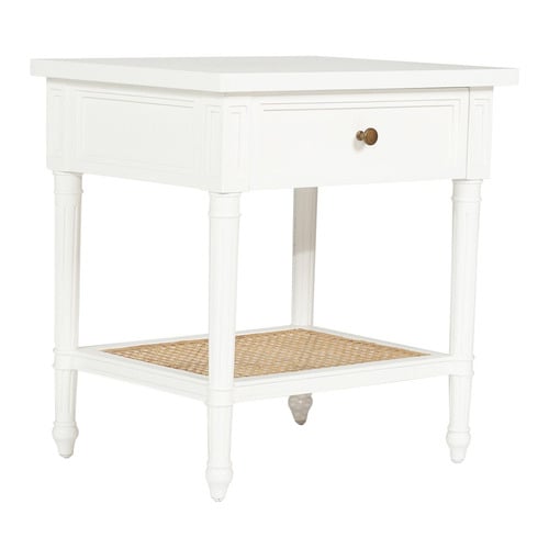 White Hamilton 57cm Bedside Table