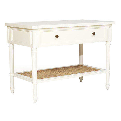 LilaInteriors White Hamilton 91cm Bedside Table Temple & Webster