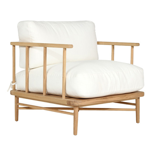 White & Natural Ocea Armchair