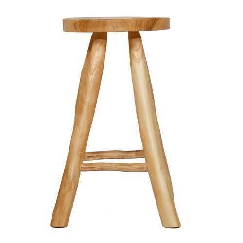 65cm Lombok Teak Wood Counter Stool Temple & ster