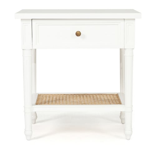 White Hamilton 57cm Bedside Table