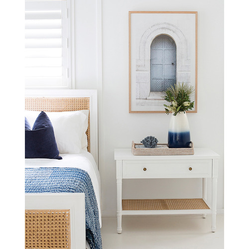 White Hamilton 91cm Bedside Table