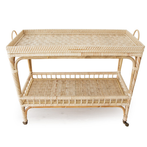 LilaInteriors Cayman Rattan Bar Cart Temple & ster