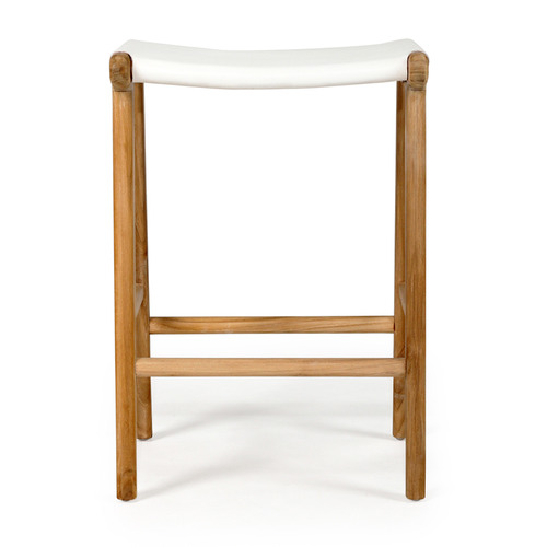 65cm Pasadena Flat Leather Saddle Stool