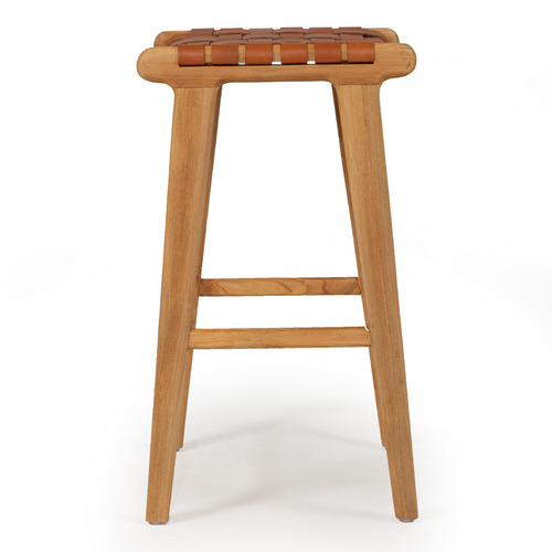 65cm Pasadena Woven Leather Saddle Stool