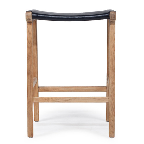 65cm Pasadena Flat Leather Saddle Stool