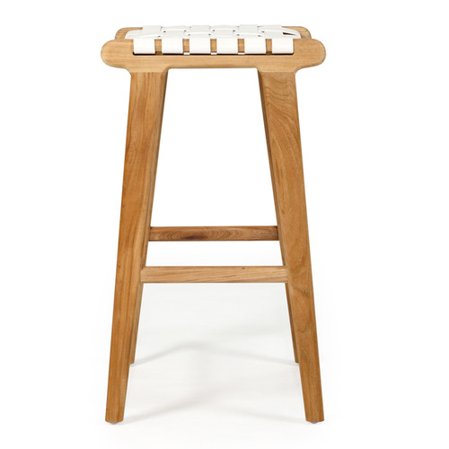 65cm Pasadena Woven Leather Saddle Stool