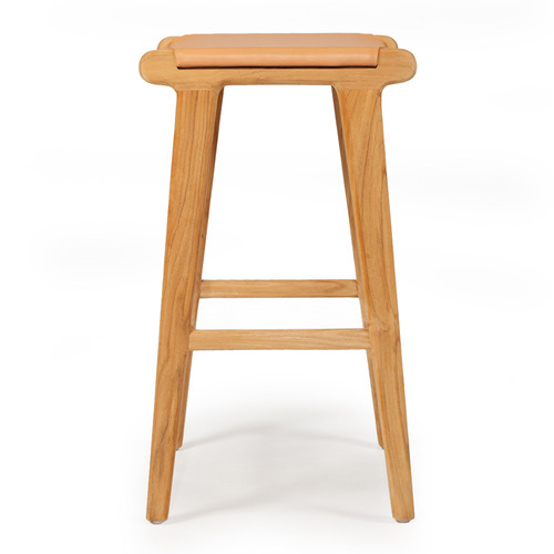 65cm Pasadena Flat Leather Saddle Stool
