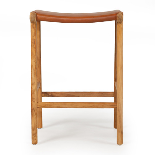 65cm Pasadena Flat Leather Saddle Stool