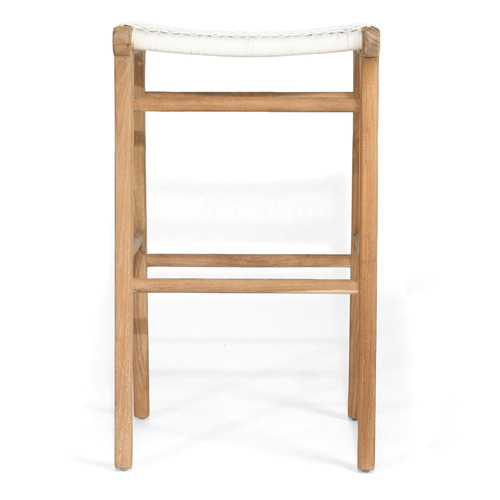 75cm Zen Teak Wood Outdoor Barstool Temple & ster