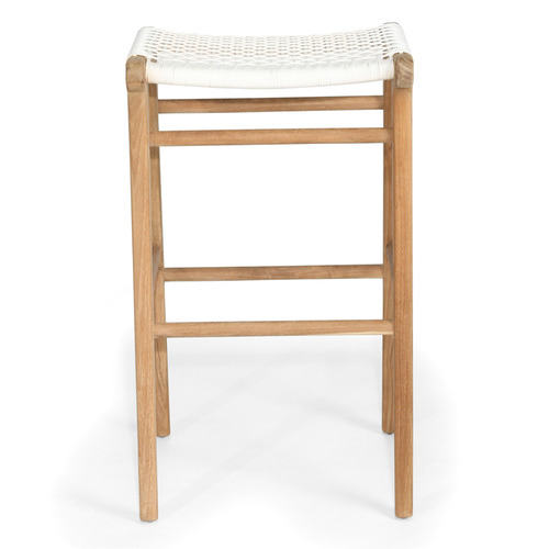 75cm Zen Teak Wood Outdoor Barstool Temple & ster