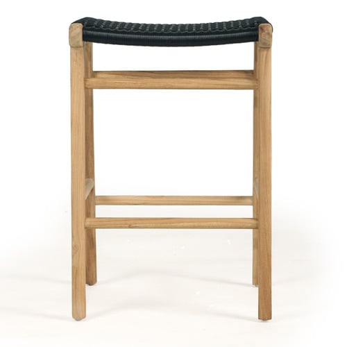 65cm Zen Backless Teak Wood Counter Stool