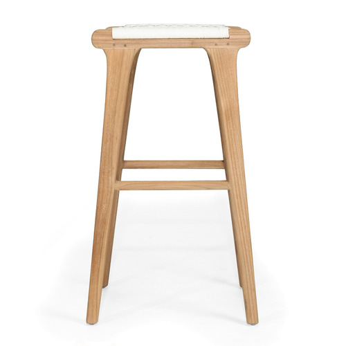 75cm Zen Teak Wood Outdoor Barstool Temple & ster