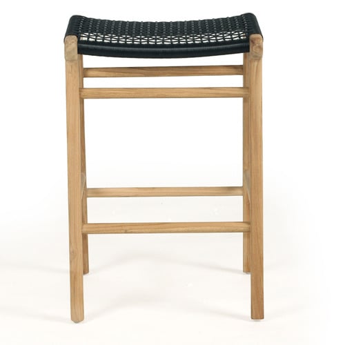 65cm Zen Backless Teak Wood Counter Stool