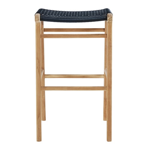 75cm Zen Backless Teak Wood Barstool