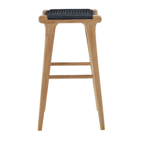 75cm Zen Backless Teak Wood Barstool