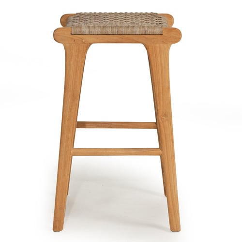 65cm Zen Backless Teak Wood Counter Stool
