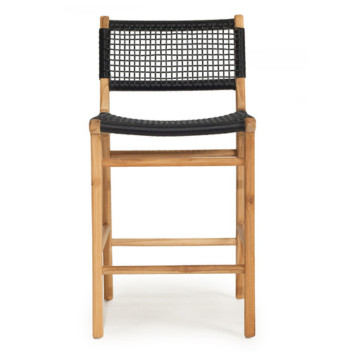 LilaInteriors 65cm Zen Teak Wood Outdoor Counter Stool Temple & ster