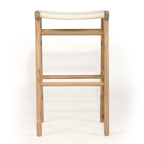 65cm Zen Backless Teak Wood Counter Stool