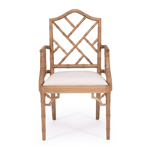 Weathered Oak Chippendale Armchair