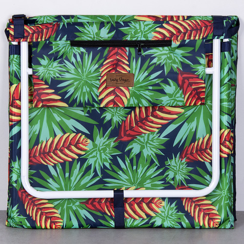 Green Mossman Fold Up Beach Lounger