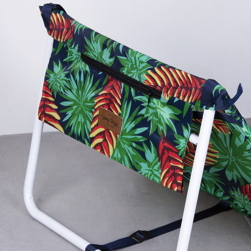 Green Mossman Fold Up Beach Lounger