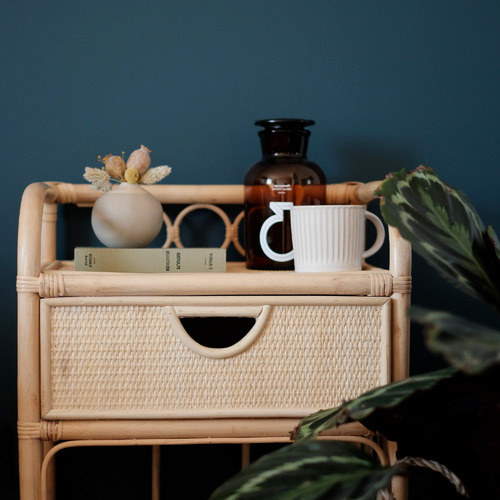 Venezio Rattan Bedside Table