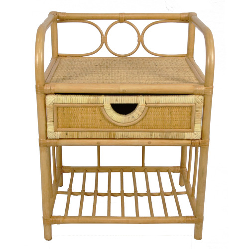 Venezio Rattan Bedside Table