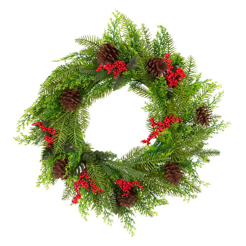 50cm Thomas Pine Cone Christmas Wreath
