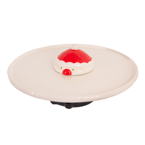 Carol Santa Footed Cake Stand