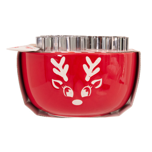 5 Piece Carol Icy Reindeer Mini Mix Bowl Set