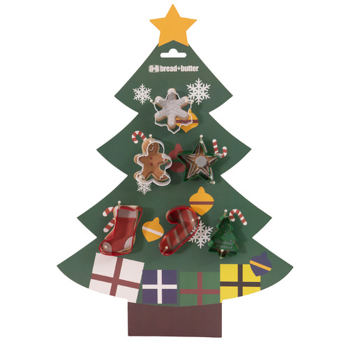 6 Piece Carol Tree Cookie Cutter Set