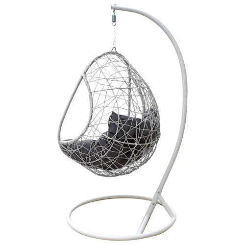 MilanoOutdoor Arcon Curved PE Rattan Outdoor Hanging Egg Chair Temple