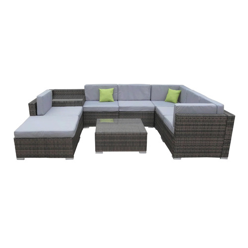 7 Seater Alistair PE Rattan Outdoor Sectional Sofa Set