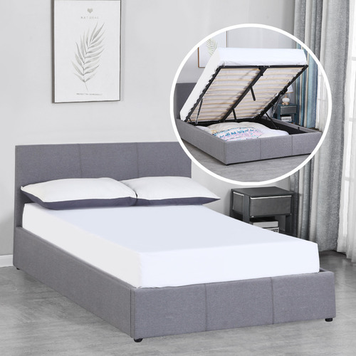 Milano Grey Milano Luxury Gas Lift Storage Bed Temple And Webster