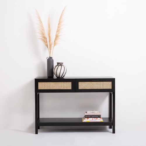 Senna Rattan Console Table