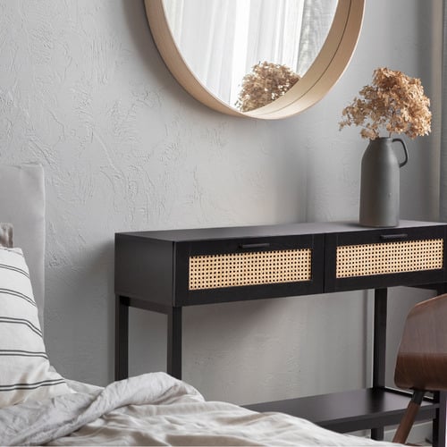 Senna Rattan Console Table