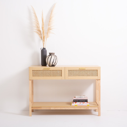 Senna Rattan Console Table