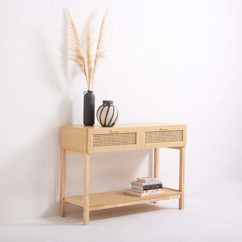Senna Rattan Console Table