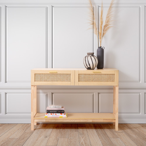 Senna Rattan Console Table
