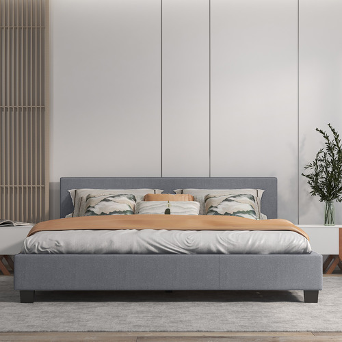 Milano Grey Sienna Luxury Bed Frame | Temple & Webster