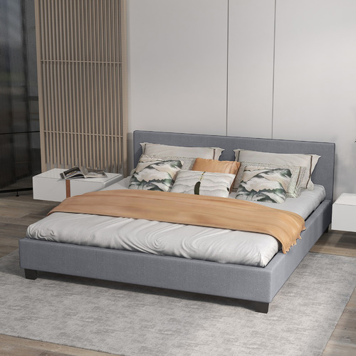 Milano Grey Sienna Luxury Bed Frame | Temple & Webster