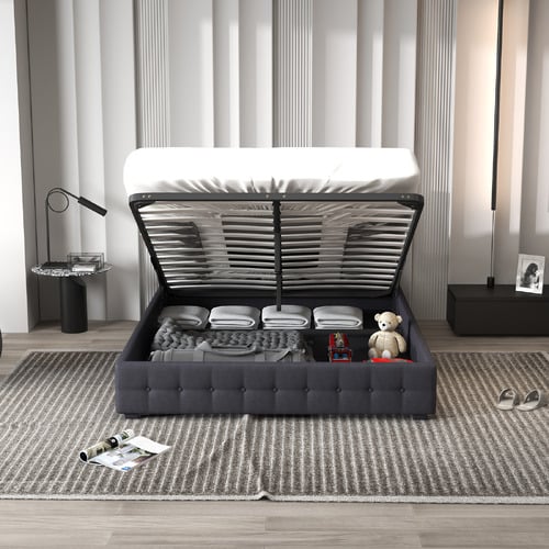 Charcoal-Delphi-Gas-Lift-Storage-Bed