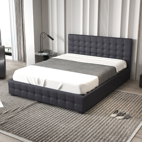 Charcoal-Delphi-Gas-Lift-Storage-Bed