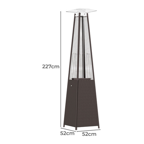 227cm Stanley Pyramid Gas Patio Heater